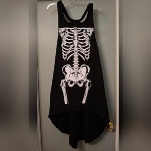 Heartless Skeleton Print Hi Low Dress